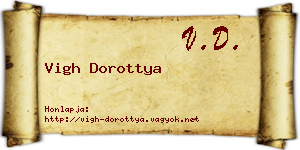 Vigh Dorottya névjegykártya